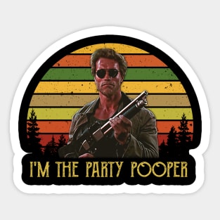 Vintage Cop I'm The Party Pooper Sticker